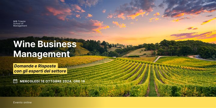 Wine Business Management: Diretta web 16 ottobre