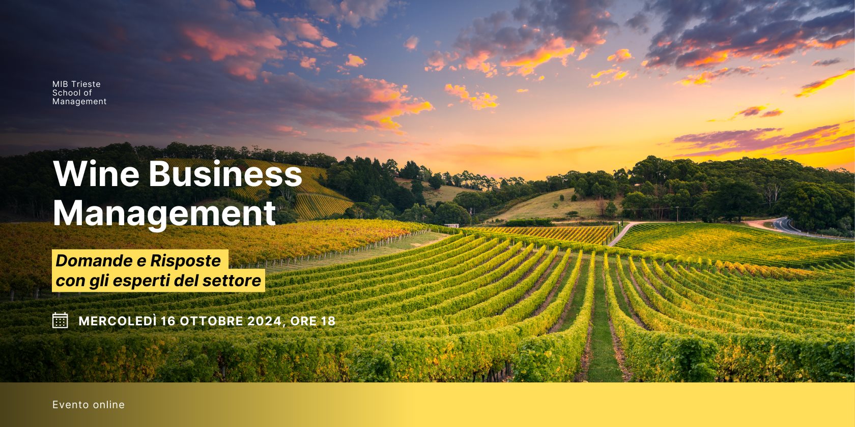 Wine Business Management: Diretta web 16 ottobre